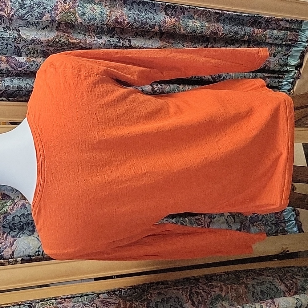 Women's Eddie Bauer Medi Orange Round neck Long Sleeve Tshirt - Picture 3 of 5